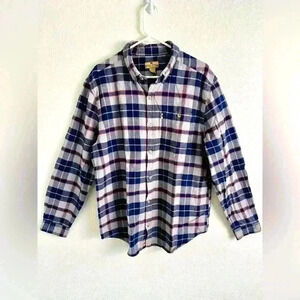 Buffalo Jackson Trading Co. Long Sleeve Plaid Flannel Button Down Shirt Size Xl
